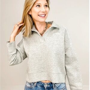 Women's Gray Pullover Top
